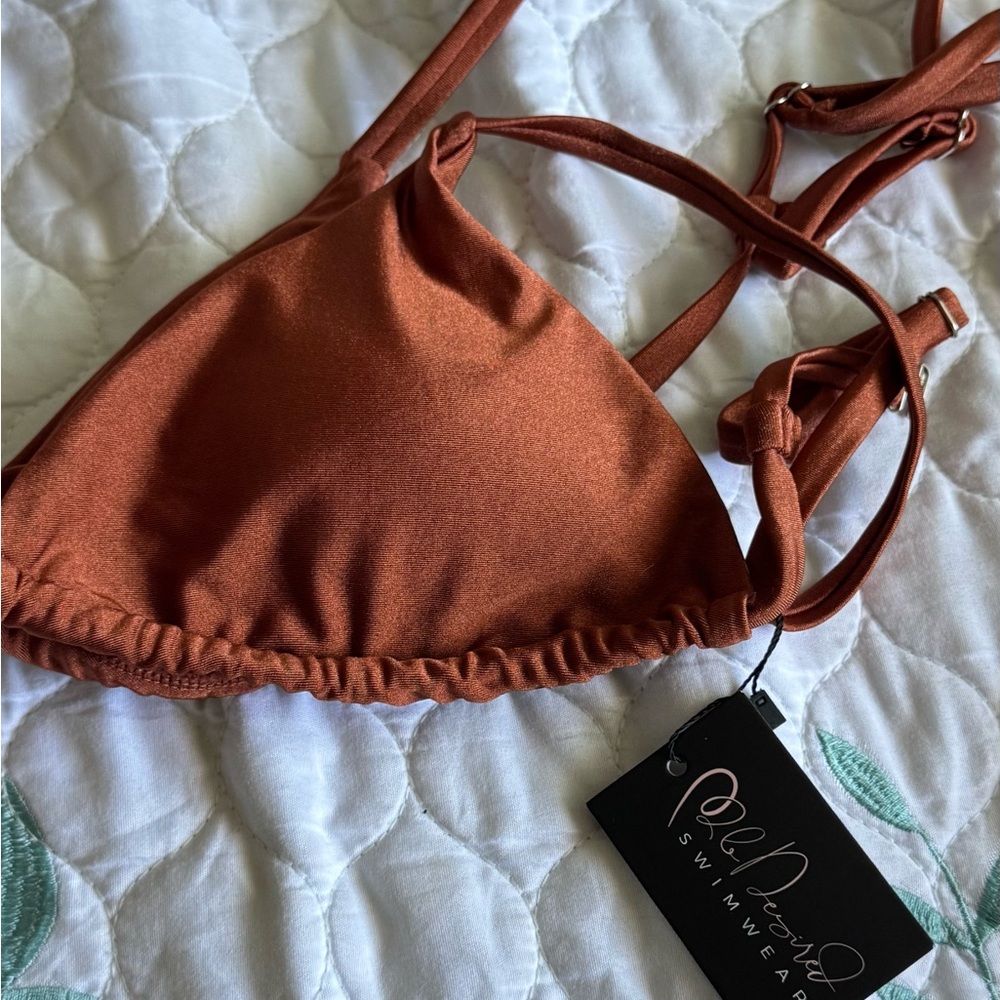 2BeDesired Rust Triangle Bikini Set - Picture 2 of 3